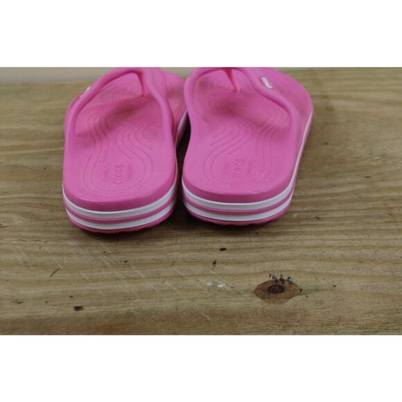 New Crocs Flip Flops Womens 10 Pink Bayaband Flip Thong Shoes - Picture 3 of 6